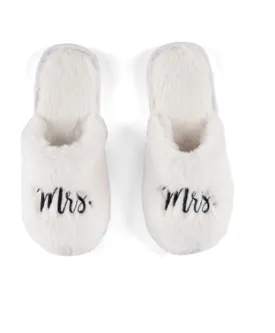 Fuzzy Bride Slippers