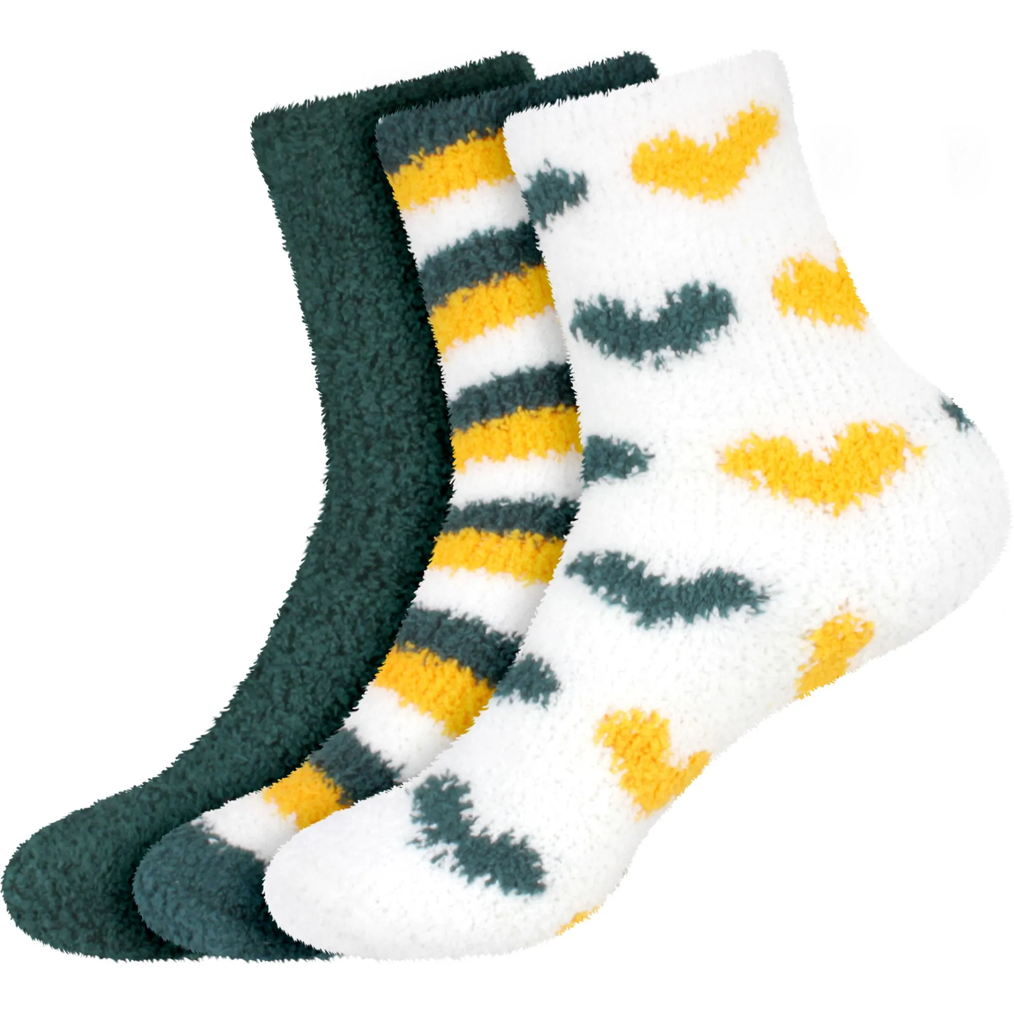 Fuzzy Heart/Stripe/Solid Sock Assortments