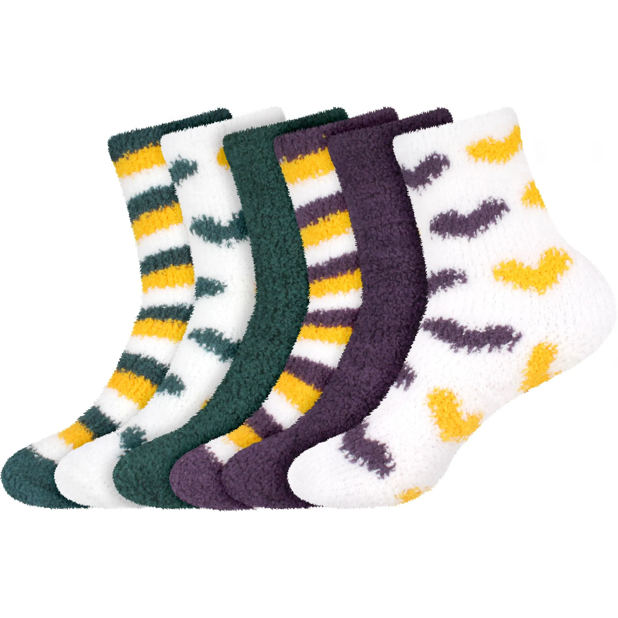 Fuzzy Heart/Stripe/Solid Sock Assortments