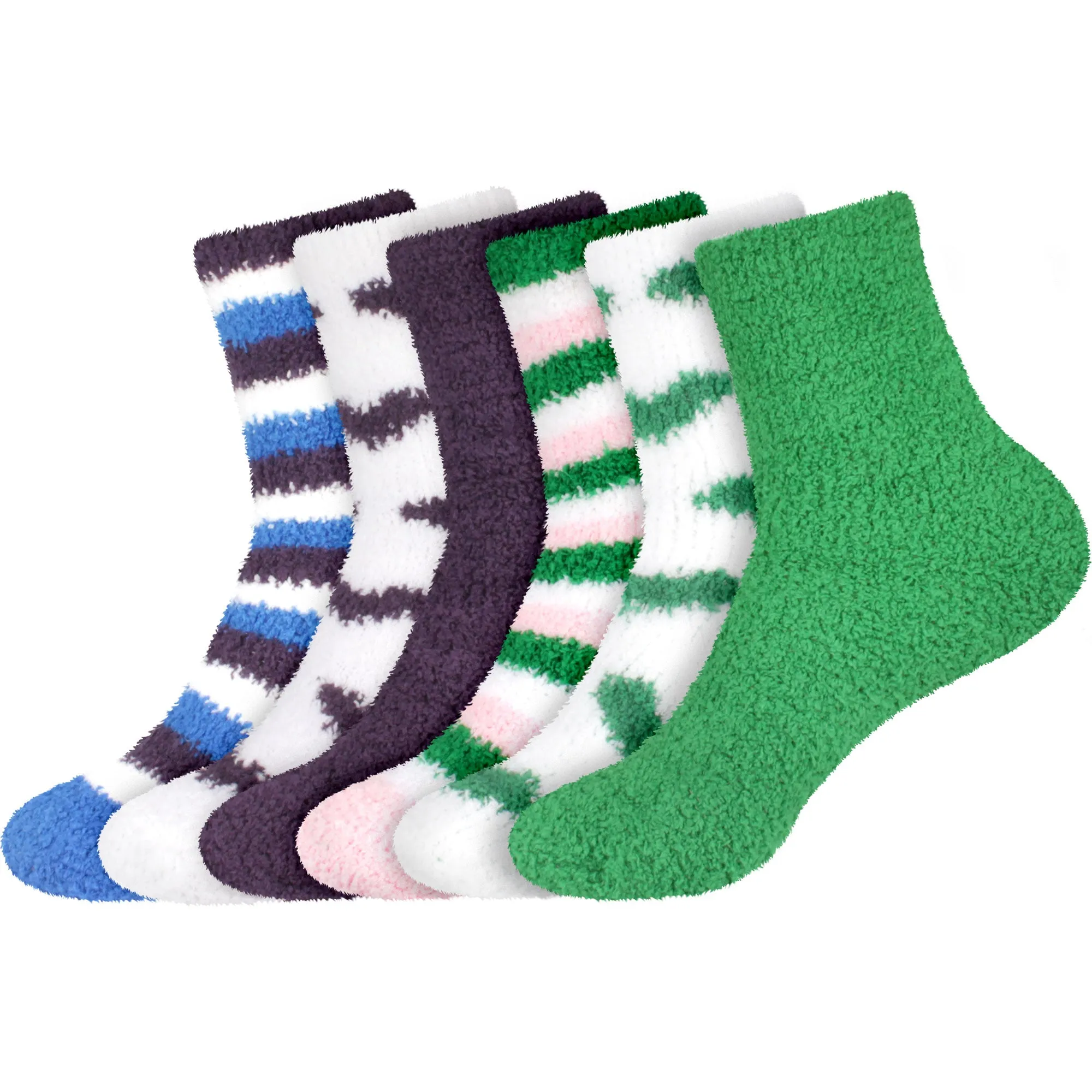 Fuzzy Heart/Stripe/Solid Sock Assortments