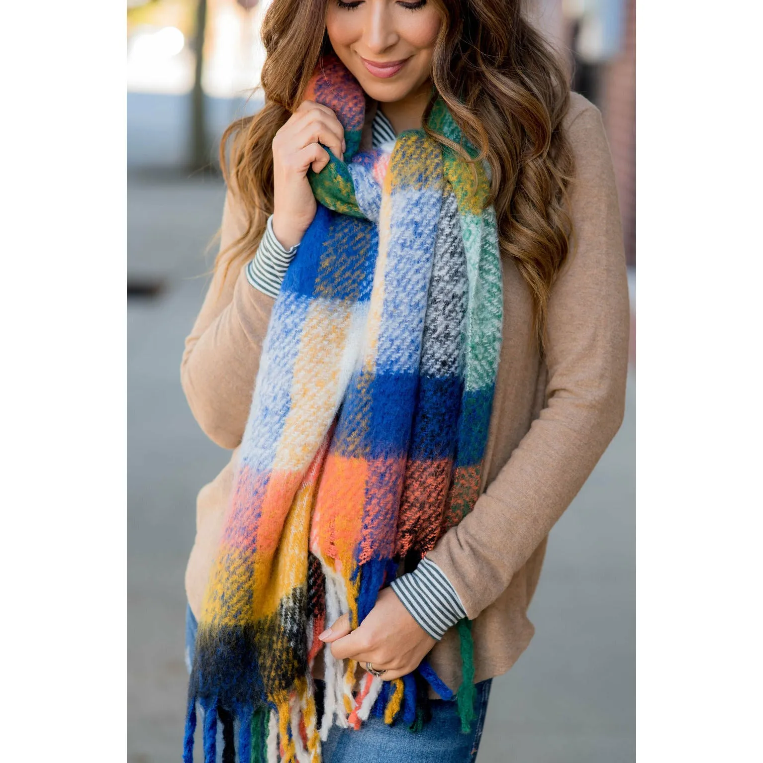 Fuzzy Wonders Multi Colored Scarf