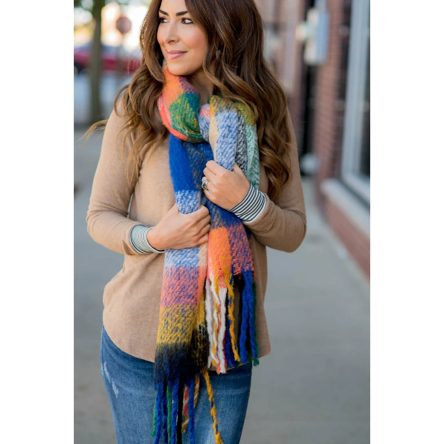 Fuzzy Wonders Multi Colored Scarf