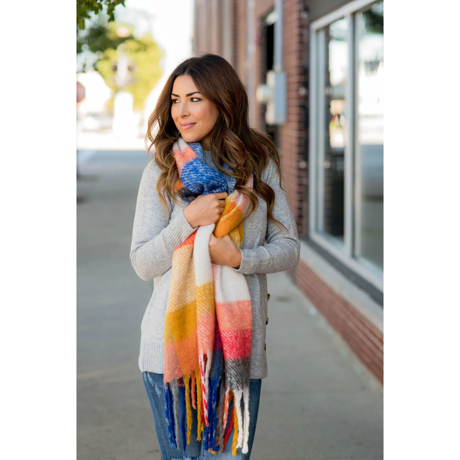 Fuzzy Wonders Multi Colored Scarf