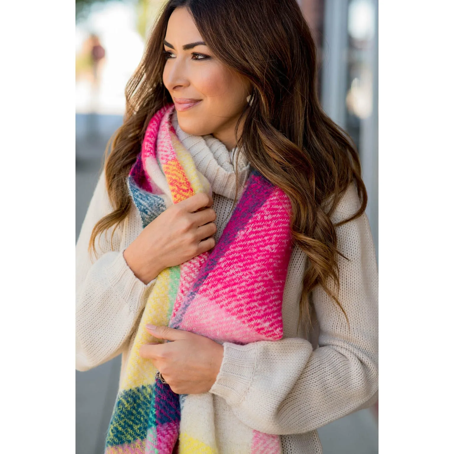 Fuzzy Wonders Multi Colored Scarf