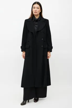 FW 2001 Black Cashmere Trench Coat