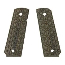 G-10 Tactical Pistol Grips - 1911, Green-Black, Coarse