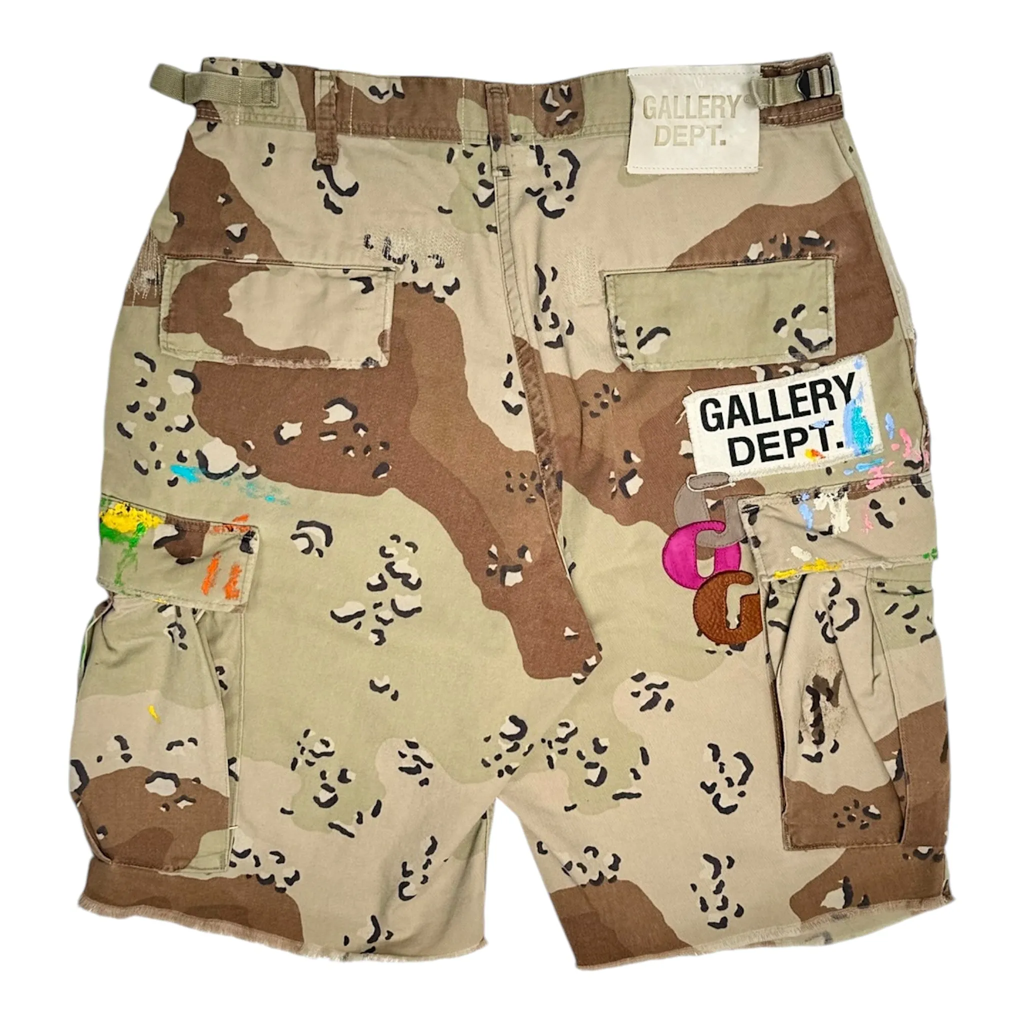 Gallery Department Cargo Shorts Chocolate Chip Camo (10 G Patch Custom) Pre-Owned