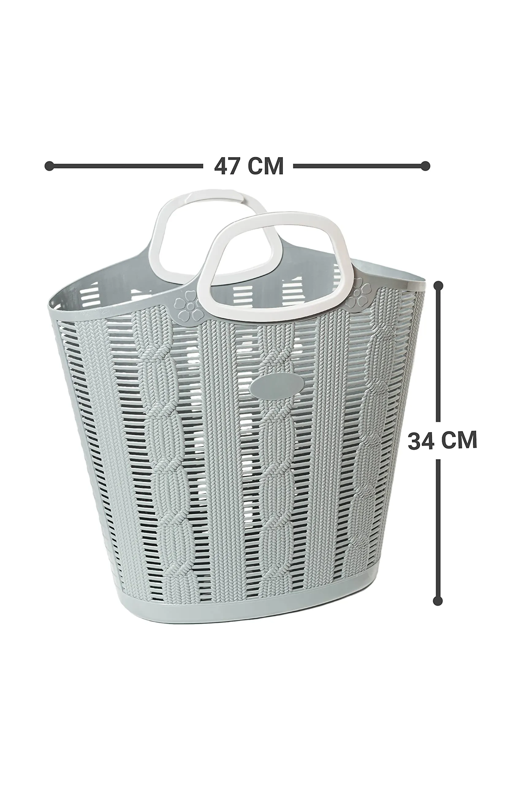 GALOOF Reusable Shopping Bag | Multipurpose Plastic Jhola Basket For Grocery, Vagetables And Shopping | Washable And Reusable (GREY)