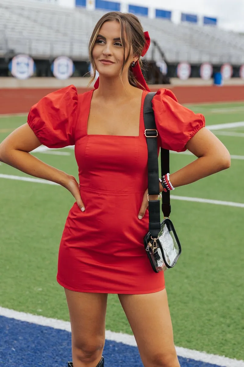 Game Day Ready Mini Dress - Red - FINAL SALE