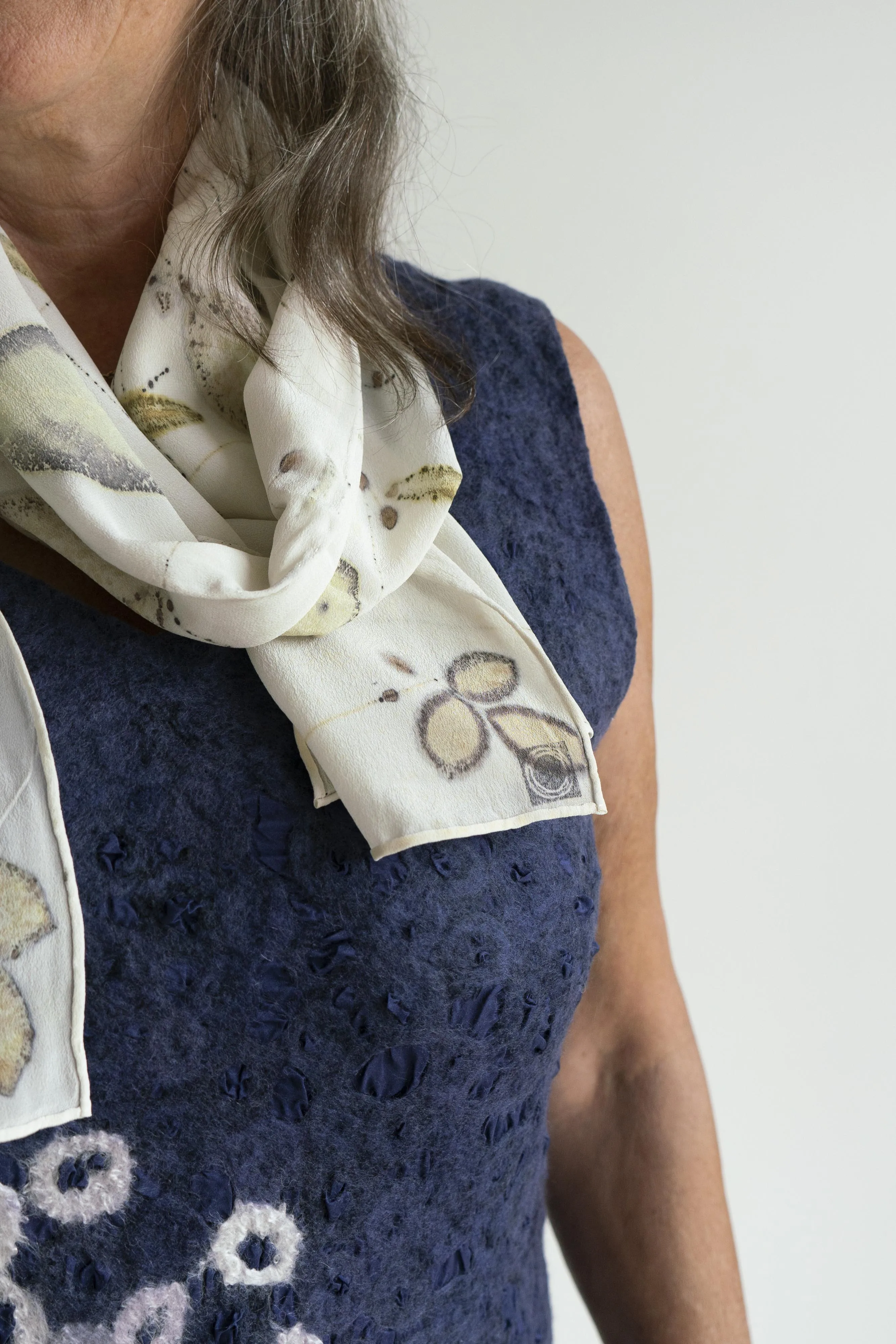 Garden Silk Scarf - 8"wide