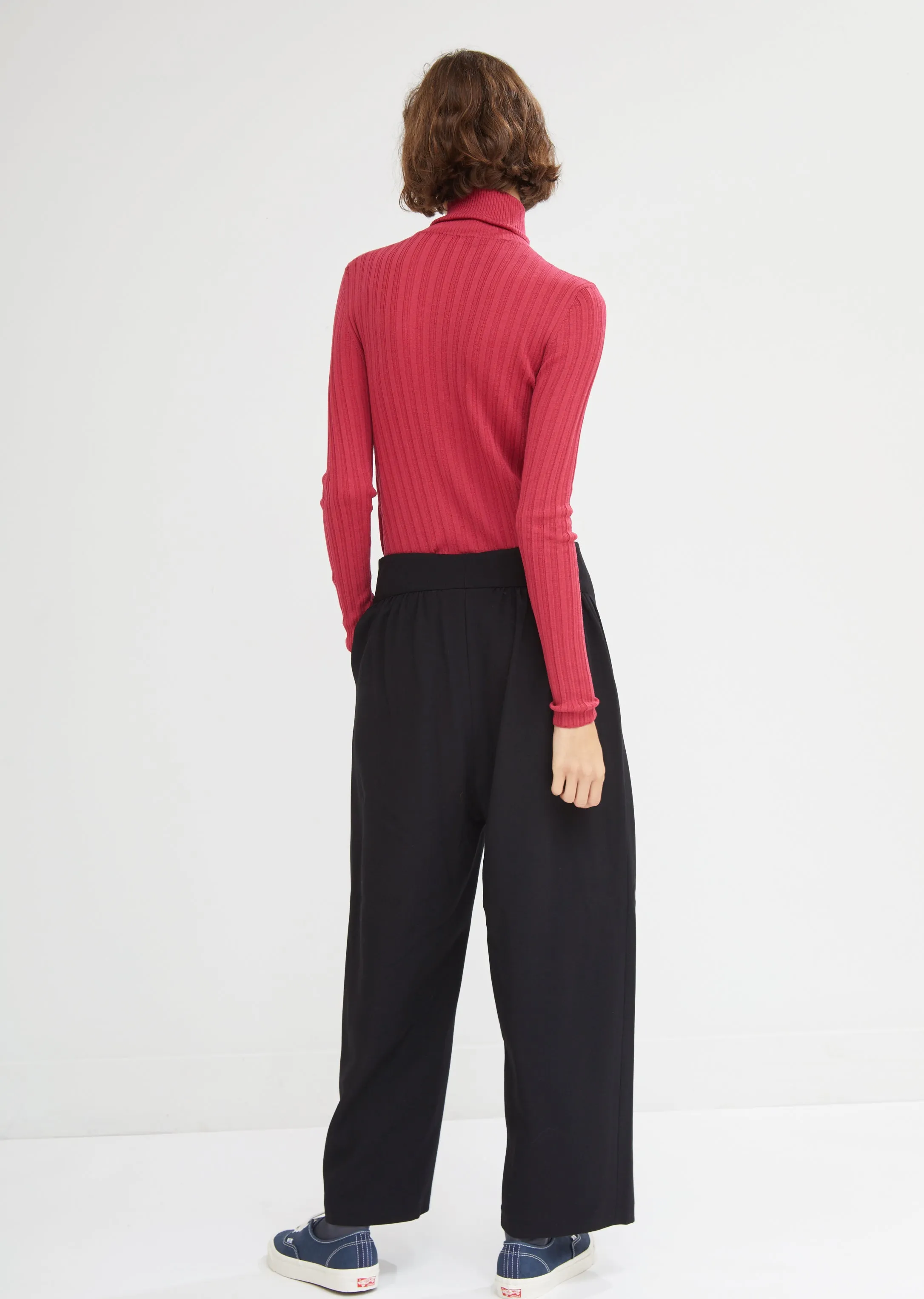 Gathered Wide Leg Pants