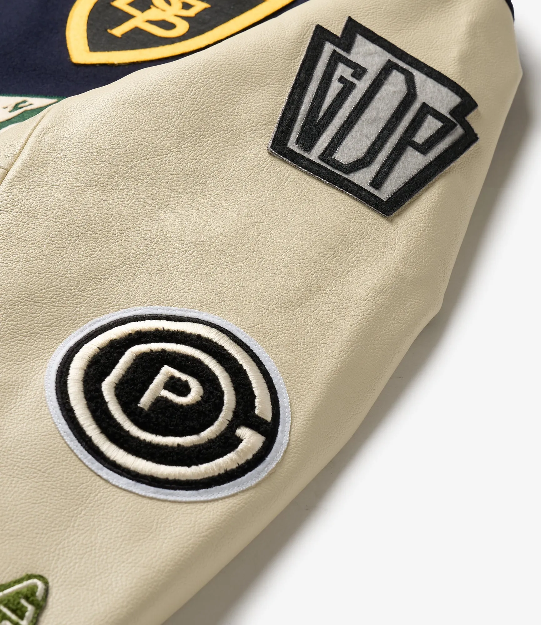 GDP x Golden Bear Varsity Jacket - Navy/Cream - Patches