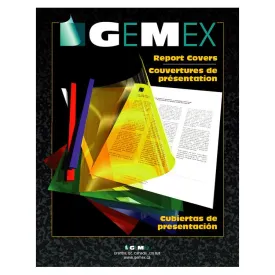 Gemex Report Cover - Legal Size, Clear