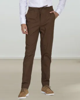 Genoa Coffee Brown Drawstring Pant