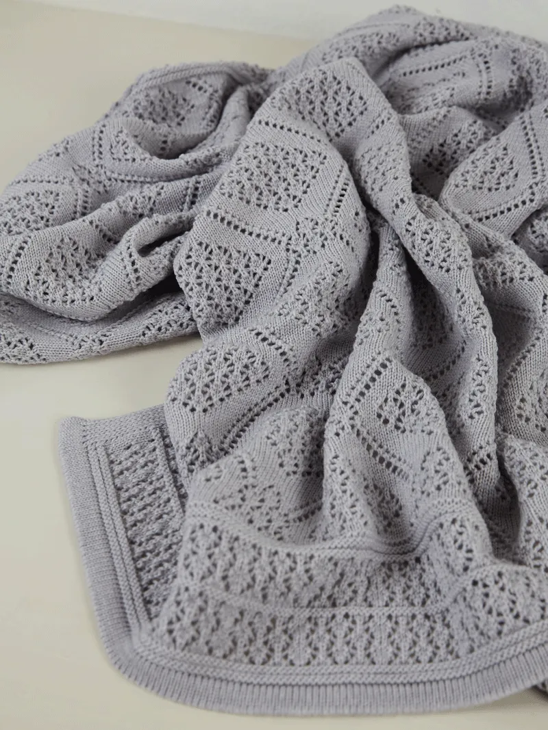 Geometric Baby Blanket | Grey