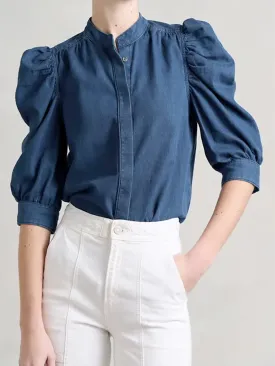 Gillian Short Sleeve Denim Top