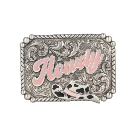 Girls Blazin Roxx Howdy Belt Buckle