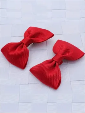 Girls Mini Bow Tie Hair Clips ( Multiple Color Options)