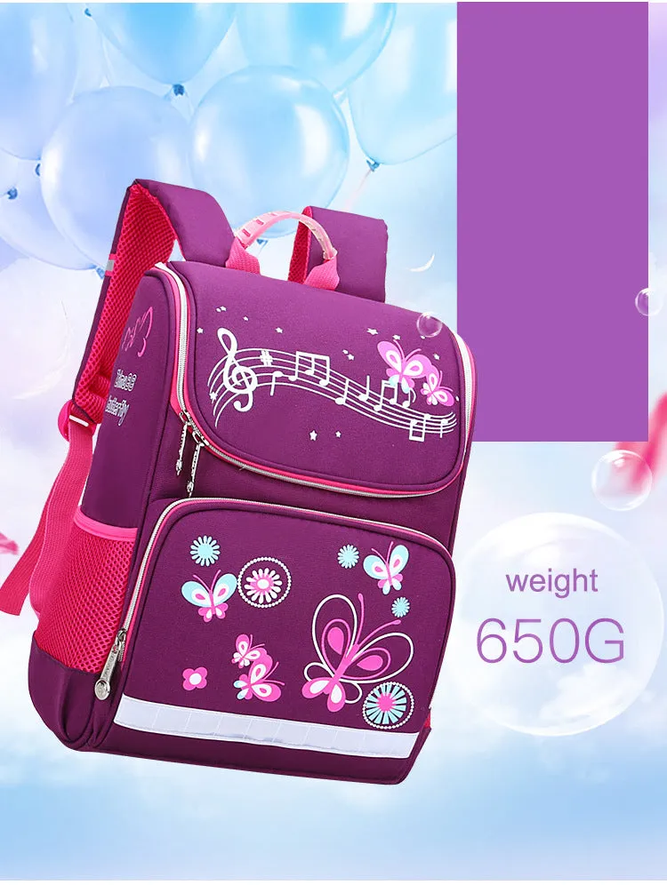 Girls 'Music and Butterflies' School Backpack