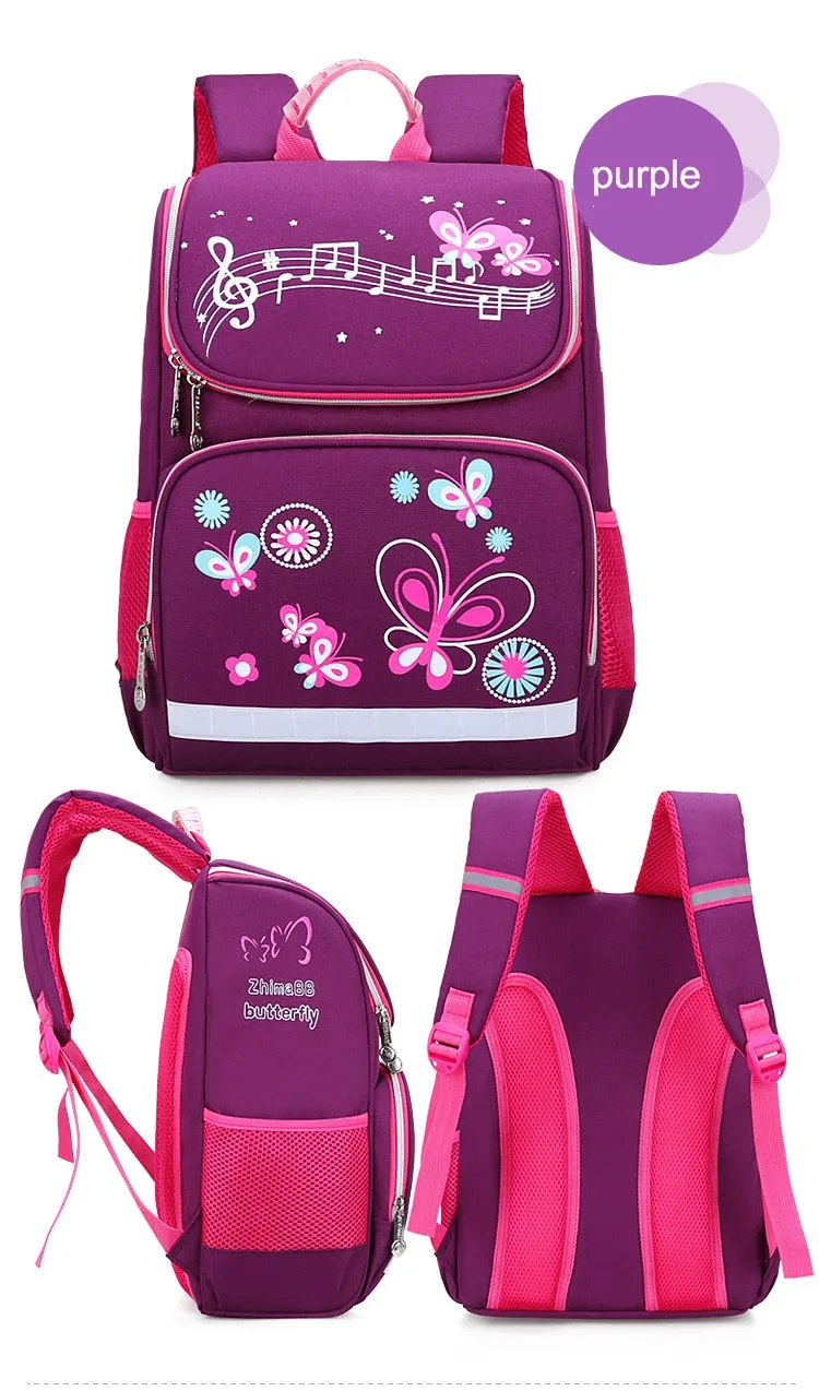 Girls 'Music and Butterflies' School Backpack