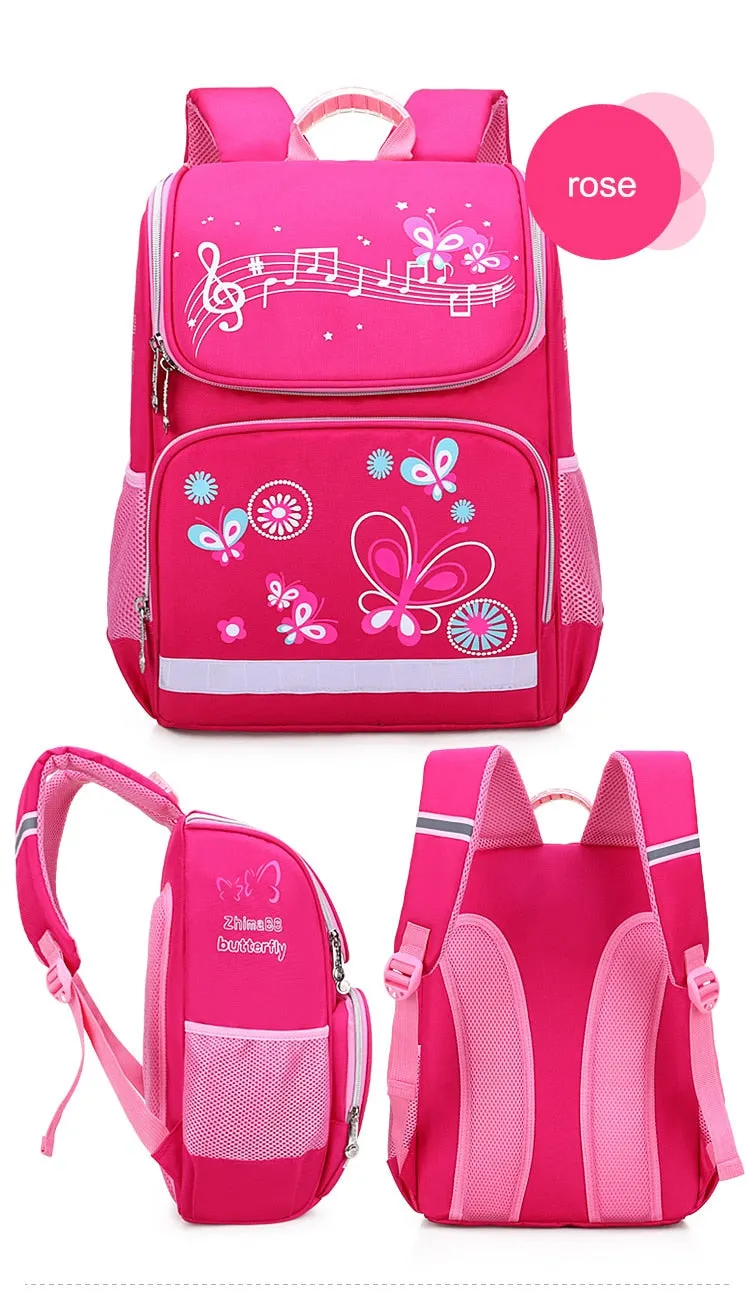 Girls 'Music and Butterflies' School Backpack