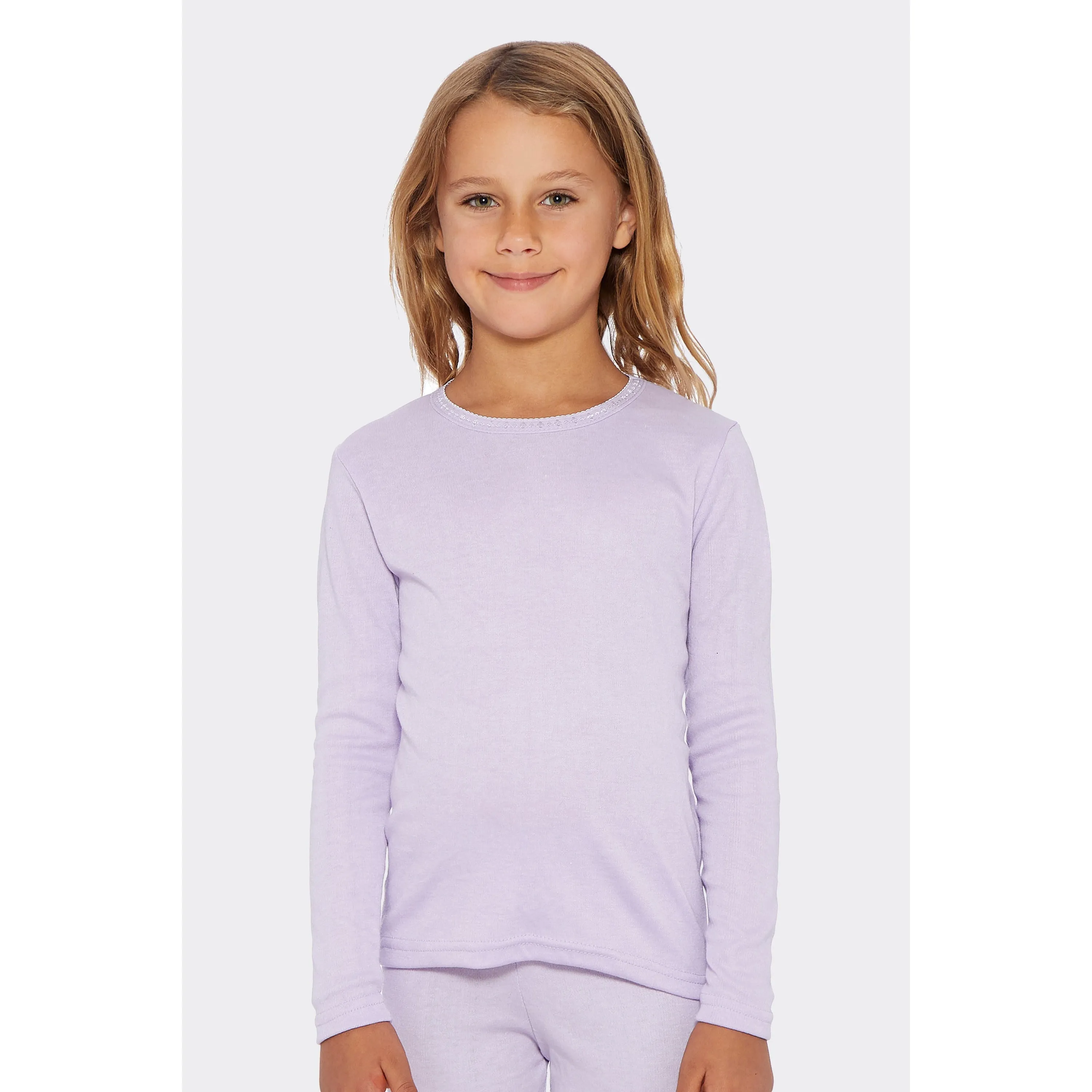 Girls Solid Thermal Top