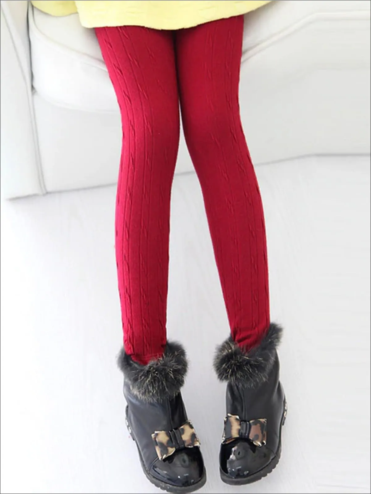 Girls Winter Fleece Lined Leggings