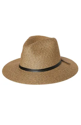 Gisele Straw Hat Black Caramel