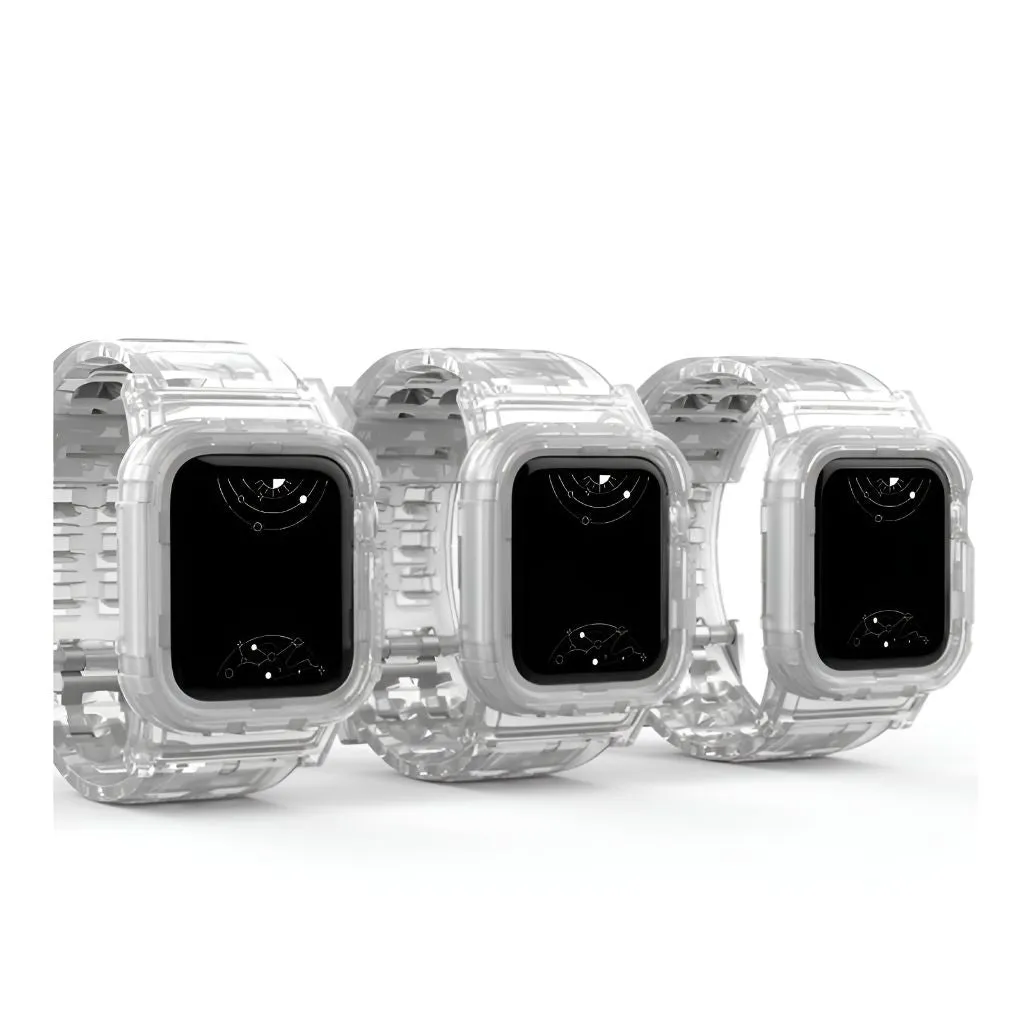 Glacier Transparent Silicone Stylish Band   Case