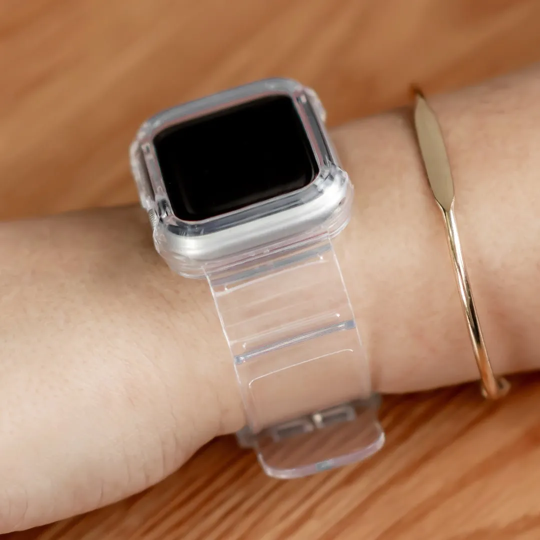 Glacier Transparent Silicone Stylish Band   Case