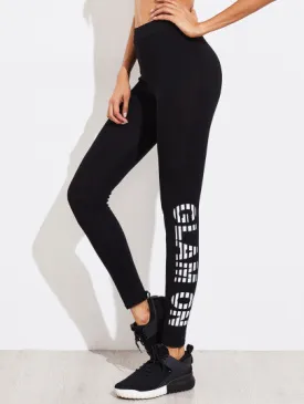 Glam on printed fashion leggings