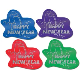 Glittered Happy New Year Signs