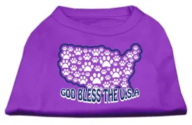 God Bless USA Screen Print Shirts Purple XXXL(20)