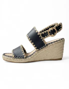 Gogos Espadrille Wedge Heels Black