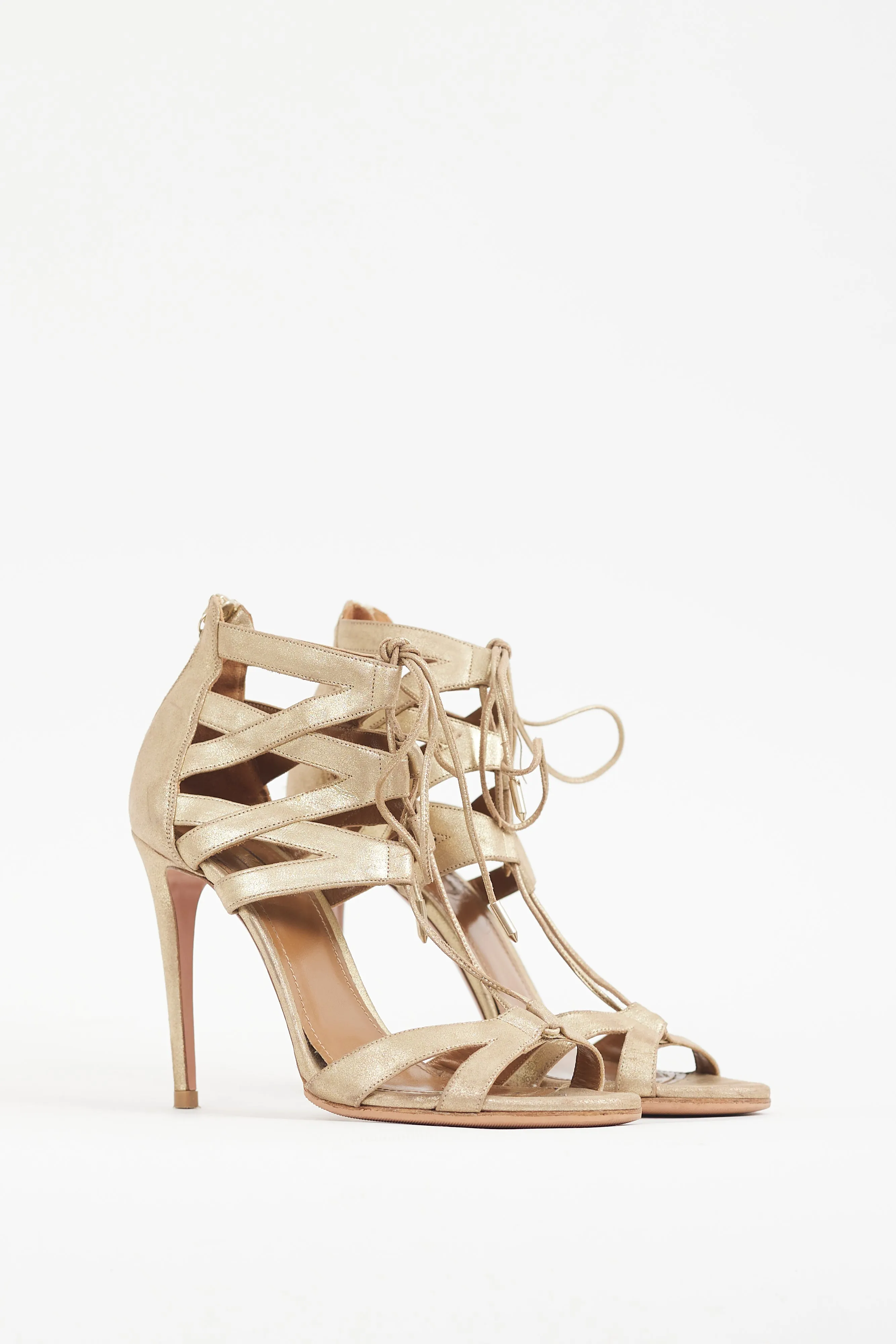 Gold Leather Beverly Hills 105 Heel