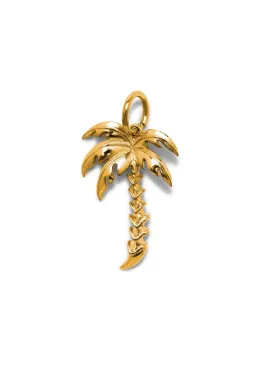 Gold Palm Necklace Pendant Charm