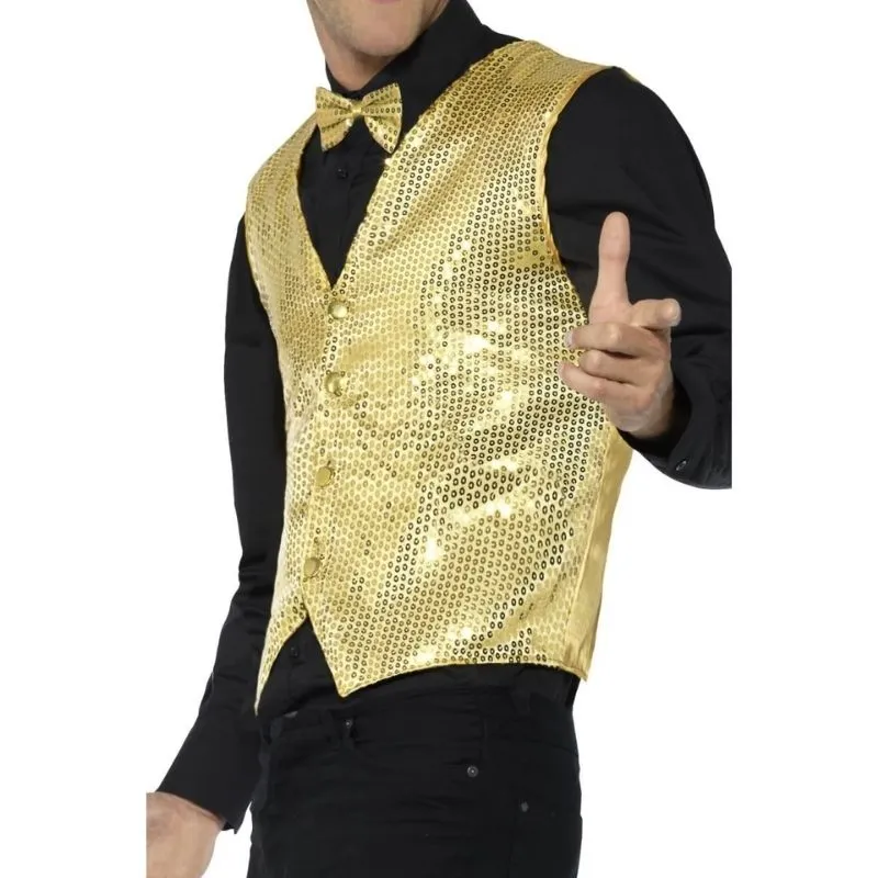 Gold Sequin Waistcoat