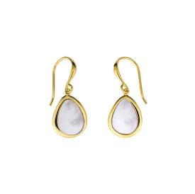 Gold Vermeil & Mother of Pearl Drop Earrings