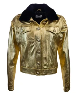 Gold/Black Leather Jacket