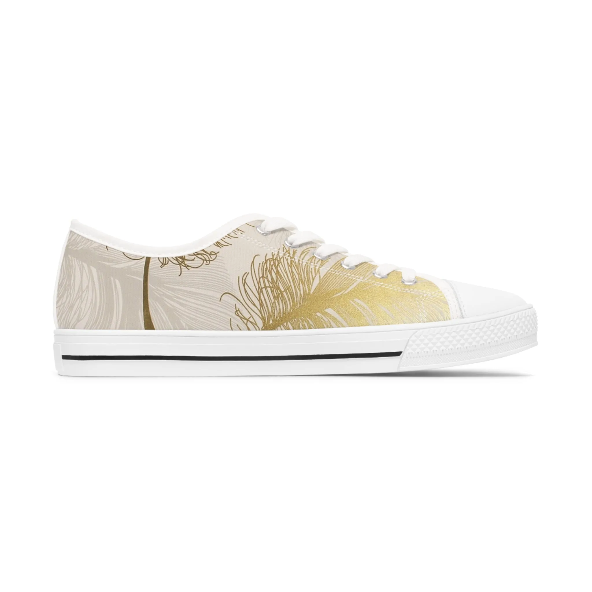 Golden Feathers - Inovax Woman's Low Top Sneakers