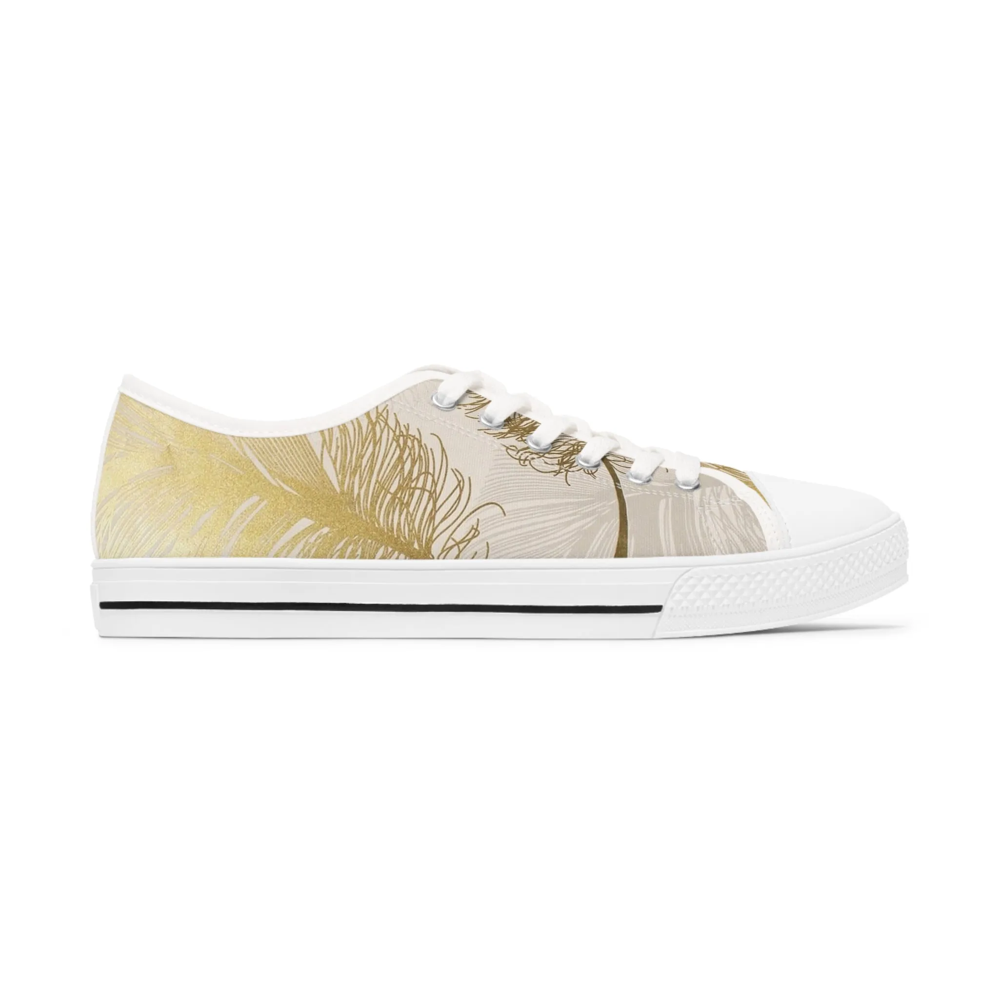 Golden Feathers - Inovax Woman's Low Top Sneakers