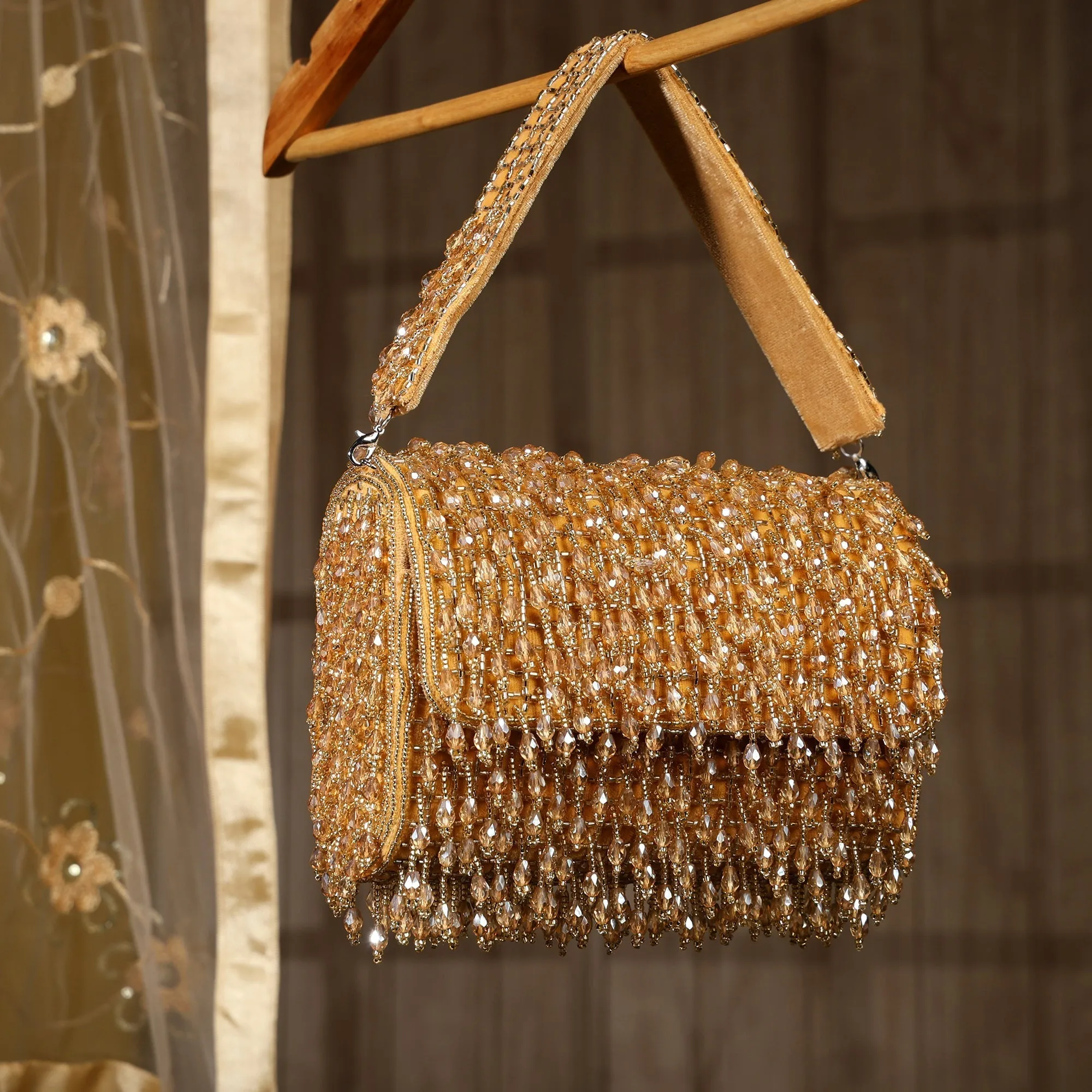 Golden Sparkle Flap bag