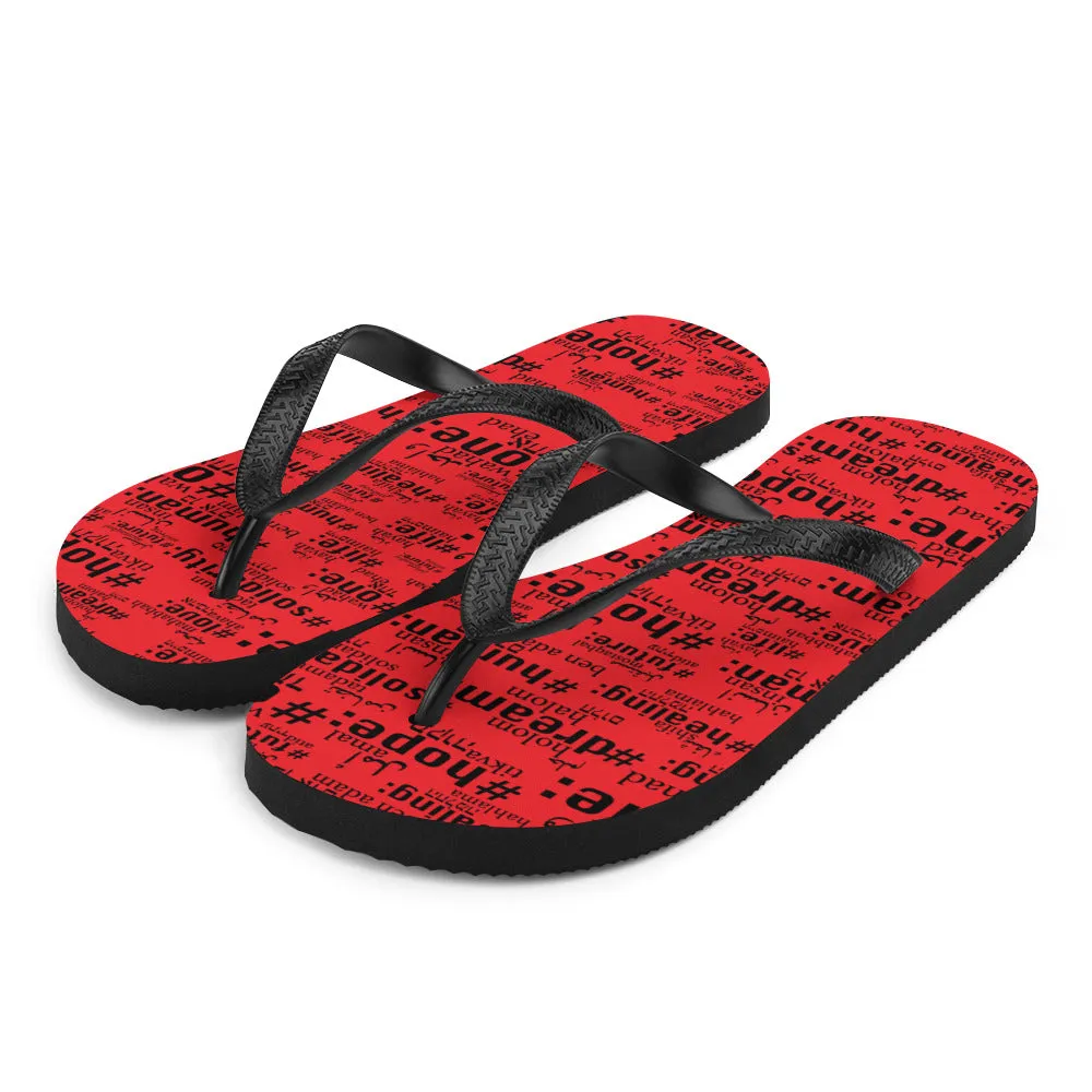 Good Word Project Red Flip-Flops