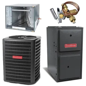 Goodman 1.5 Ton Cooling 16 SEER; 80k BTU Heating; 97% AFUE Gas Electric Air Conditioner System