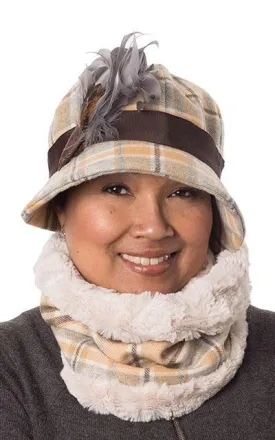 Grace Cloche Style Hat - Wool Plaid in Daybreak