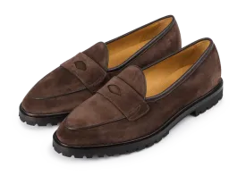 Grand Varenne Loafers in Dark Brown Shield Suede