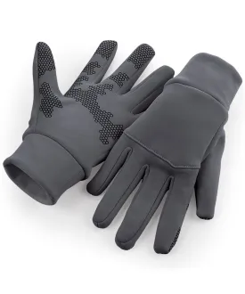 Graphite Grey - Softshell sports tech gloves