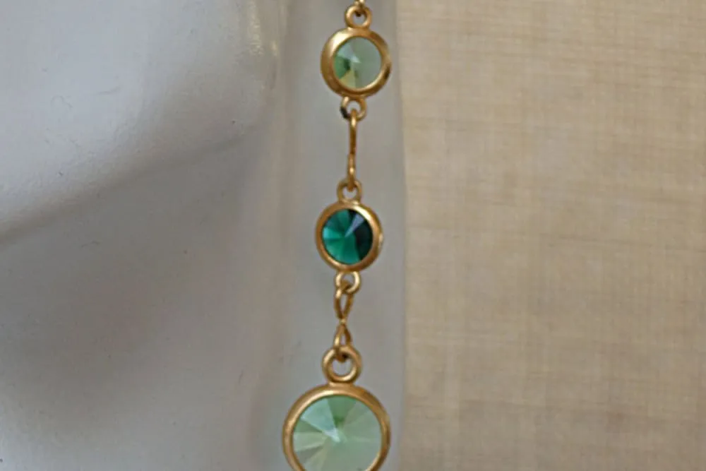 Green Dangle Earrings