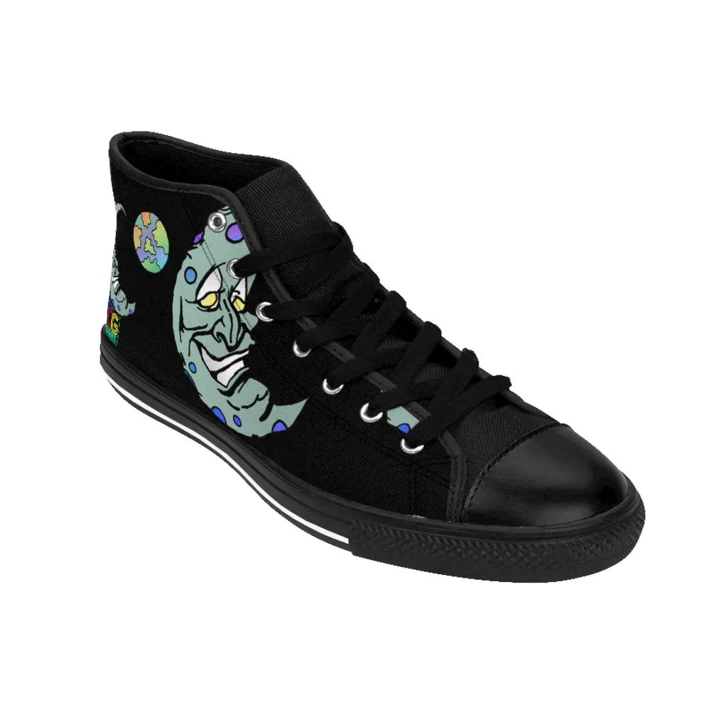 Green Moon Men's High-top Sneakers