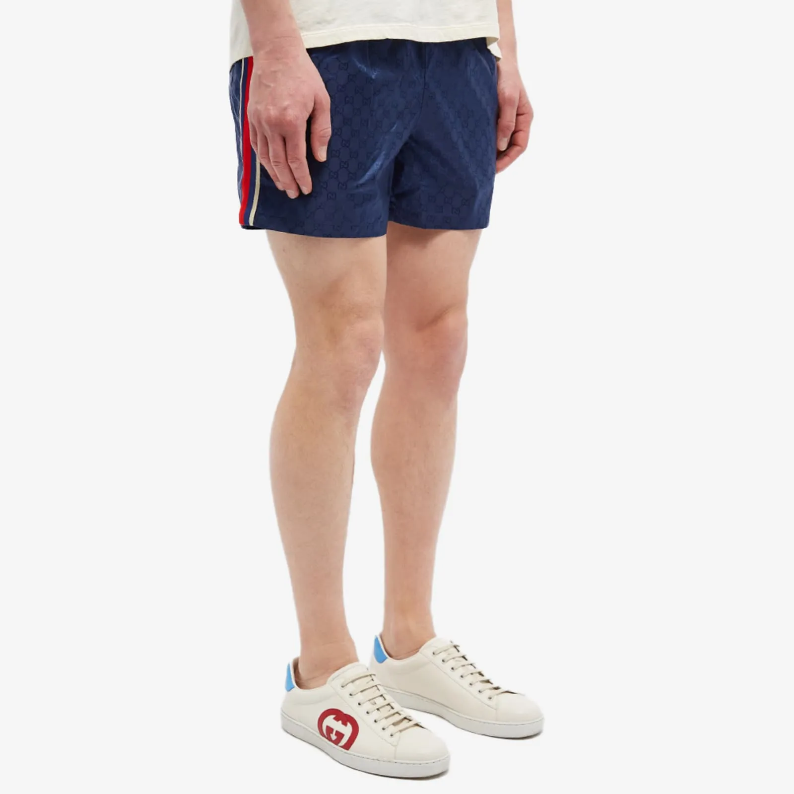 Gucci Gg Jaquard Swim Shorts, Navy